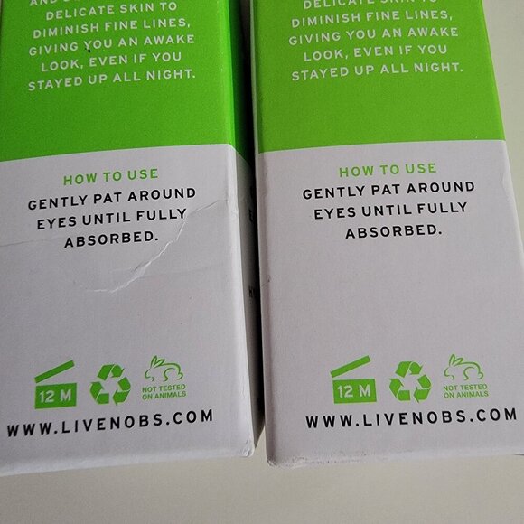 2 TWO New No B.S. Caffeine Eye Cream .5 FL OZ - Picture 7 of 12